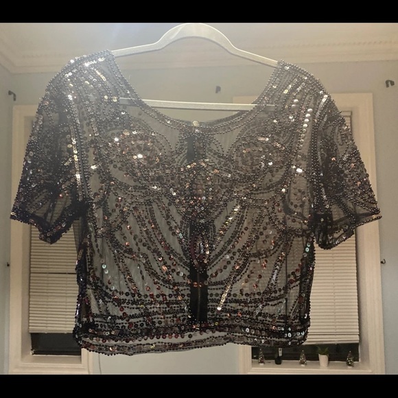 Santa Maria sequin crop top - Picture 3 of 3